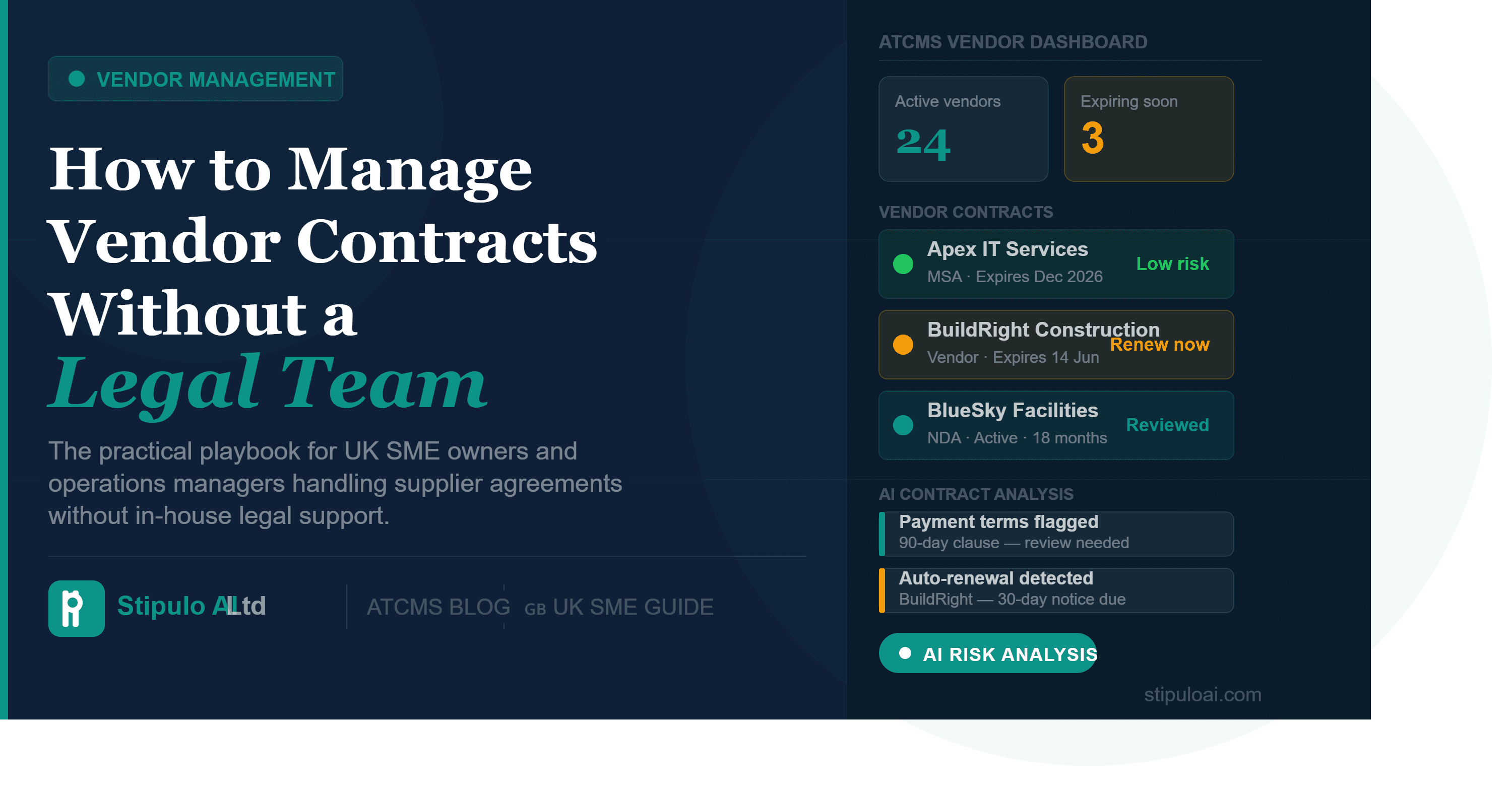 How to Manage Vendor Contracts Without a Legal Team